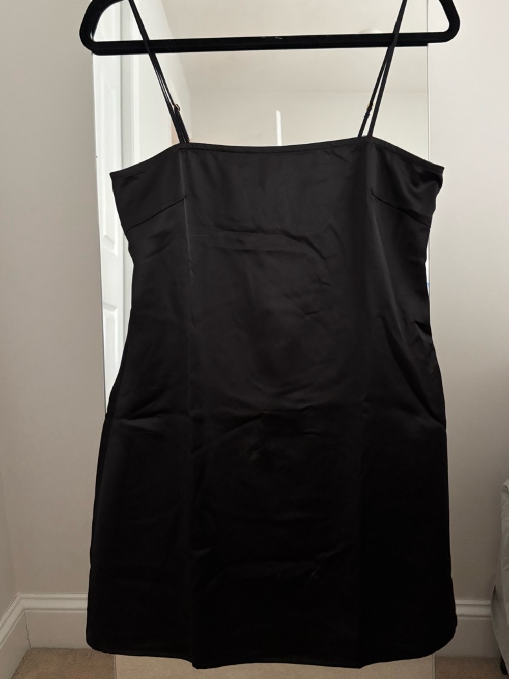 NWTs Black Satin Slip Dress